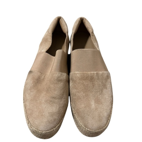 VINCE Women's Tan Winford Espadrille Suede Leather Loafers Size 10 Slip On - Picture 8 of 8